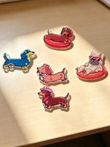 20pcs Cute Cartoon Dog Design Pendants, Suitable For DIY Jewelry And Craft Making, Earring Pendants, Necklace Charms, Bag Charms, Keychain Accessories, Phone Case DIY Stickers, Gifts For Family And Friends On Holidays Or Birthdays - Multicolor - View 6