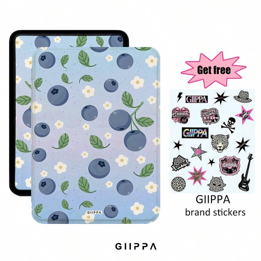 GIIPPA Protective Case For Kindle E-Reader, Book Style Handheld, Blueberry Pattern, Compatible With Kindle Paperwhite 5th/6th/7th, Paperwhite 10th/11th/12th, Kindle(Colorsoft)/10th/11th/12th And Other Popular Models, Kindle Protective Case/Kindle Accessories - Multicolor 1 - View 1