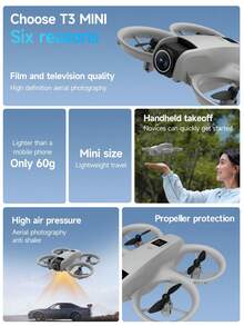 TOKQI Dron con cámara dual, nuevos algoritmos de plataforma de procesamiento de imágenes inteligentes para un mejor rendimiento de restauración de color, despegue con un solo botón, rebote inteligente, giro de 360°, velocidad ajustable, vuelo por puntos de referencia, regalo perfecto para varias festividades como Halloween, Navidad - Multicolor - Ver 6