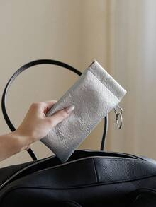 Dompet Kacamata Fashion dengan Penutup Otomatis dan Klip Pegas, Tas Penyimpanan Portabel, Tas Kosmetik Lipstik dengan Lapisan Dalam, Kotak Kacamata Kulit, Tas Penyimpanan Kacamata - MultiWarna - View 9