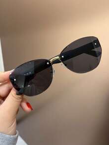 1 Pair Frameless Fashion Polygon Glasses For Kids And Teens, New European And American Style Popular Glasses, Suitable For Daily Wear - Multicolor - View 12