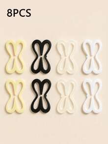 4/8/16/20 Pcs 4-Color Dragonfly-Shaped Bra Anti-Slip Buckle Bra Strap Cross Back Strap Buckle Invisible Chest Anti-Exposure Lift Bra Underwear - Multicolor - View 9