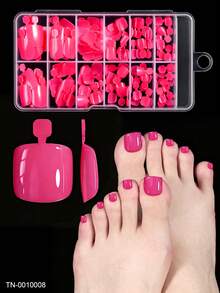 120pcs Press On Toenails Women Fake Toe Nails, White Fake Toenails Press On Nails Short Square Acrylic Toe Nail Tips - Multicolor - View 19