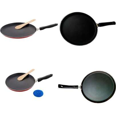 Sahishnu Online And Marketing Dosa Pan, Cookware Pan, NonStick Dosa Tawa, Dosa Tawa  Style, Dosa Pan Non Stick, Dosa Pan , Round Griddle, Cookware Dosa Tawa Size 275 Mm, Thickness 2.4 Mm