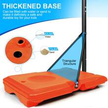 Portable Basketball Goal System With Stable Base And Wheels, Use For Indoor Outdoor Teenagers Youth Height Adjustable 5.6 To 7ft Basketball Hoop 28 Inch Backboard - Orange + Iron - View 5
