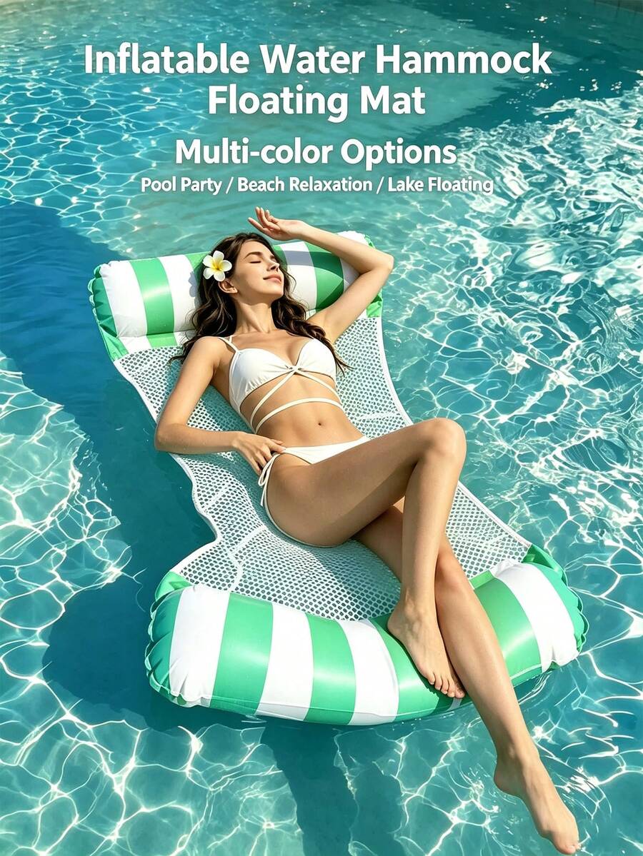 1pc/2pcs Adult PVC Inflatable Float, Suitable For Pool, Beach, Portable, Comfortable And Durable, Lightweight And Easy To Carry, Quick Inflation, Suitable For Adult Use. Summer Theme Party, Beach Essential - Multicolor - View 1