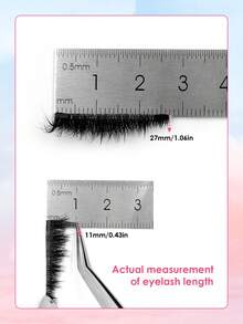 1 Pair Magnetic Eyelashes With Magnetic Applicator, Natural & Thick Reusable Magnetic Lashes Set With Magnetic Brush - Fluffy Lashes - View 8