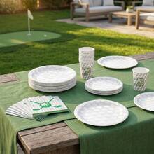 10pcs/20pcs/40pcs/50pcs/Set Golf Ball Theme Paper Napkin Cup Paper Tray, 7inch/9inch Paper Tray, Golf Ball Theme Paper Napkin Cup, Golf Ball Theme Birthday Party Disposable Tableware Supplies, Decorative Tableware, Suitable For Golf Enthusiasts, Wedding Party, Baby Shower, Baptism, Birthday And Other Occasions. - Multicolor - View 6