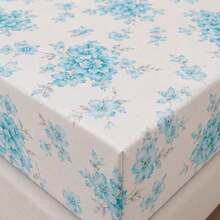 Fitted Sheets - 白色配藍色花 - 查看 4