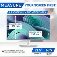 [2pcs] 21.5 Inch Computer Privacy Screen, Suitable For 16:9 (475*267mm) Widescreen Monitor, Eye Protection Anti-Glare Blue Light Privacy Screen, Detachable Scratch-Resistant Coating - View 3