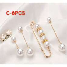 6pcs Waist Clip Brooches, Used To Fix Low-Cut Dresses To Prevent Exposure, Can Decorate Coats, Cardigans, Sweaters - Multicolor - View 13