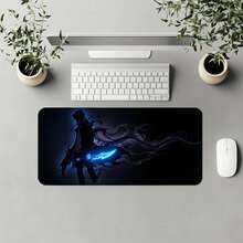 <Solo Leveling>Large Extended Gaming Desk Mat, Shadow Monarch Sung Jinwoo Anime Mouse Pad, Washable Computer Desk Accessory, Arise Manga Peripheral Gaming Scene Decor - Black - View 4