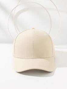 1pc Unisex Solid Color Simple Classic Style Casual Baseball Cap, Suitable For Outings And Casual Parties - Black - View 9