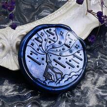 Light & Shadow Night Series Pattern Wax Seal Stamp Copper Head 1pc - Perfect For Love Letters, Invitations, Holiday Cards, Journals, Scrapbooking, DIY Crafts - Wax Seal Stamp 1Pcs - View 3