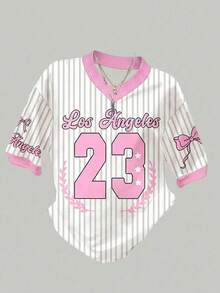 Maillot de style jersey pour femme à manches courtes, décolleté en V, de style rétro américain, avec des motifs en maille. Un haut sexy pour les filles audacieuses. - Blanc - Voir 3