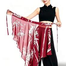MESHUOKAI 1pc Summer New Vintage Jazz Dance Outfit Dance Tie-Up Skorts Modern Dance Loose Dance Skirt, Suitable For Stage Performance, Nightclub, Disco, Festival, Party And Banquet, Street Dance Jazz - Multicolor - View 3