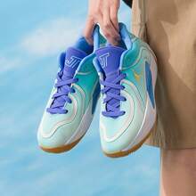 Nike 新款實戰訓練緩震場上比賽青少年運動大童籃球鞋 - 薄荷綠/藍色 - 查看 9