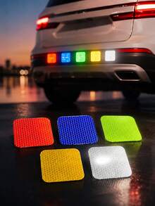 10 piezas/5 piezas Pegatinas reflectantes, cinta reflectante de alta visibilidad impermeable y de , adecuada para automóviles, decoración, protección de nocturna, pegatinas reflectantes de advertencia de apertura de puerta, accesorios universales para vehículos - Estilo A - Ver 13