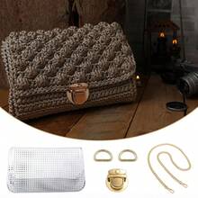 Bag Accessories Plastic Mesh Set Handmade White Crochet Bag DIY Handmade Bag Set - Set - View 4