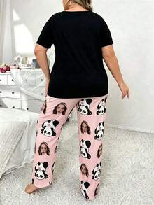 Customized Design Pajamas, Printed With Personalized Portrait Photo, Perfect As A Unique Gift For Wife Or Friend - Multicolor - View 4