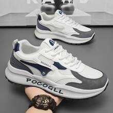 Men Sneakers - 0766 White and Blue - View 4