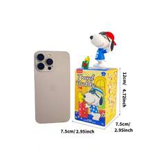 Miniso Snoopy Travel Buddy 鮮豔主題角色驚喜盒 時尚拋光 PVC 迷你雕像 房間擺飾 收藏紀念禮物 (1 件隨機發貨) - 彩色 - 查看 8