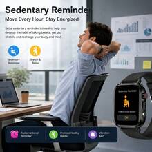 AQMWWG New Smart Watch: Wireless Calling/Multiple Sports Modes/Camera/Music, Alarm, Stopwatch, Customizable Watch Face, LED Outdoor Light, Compatible With IOS/Android, Daily Use And Holiday Gift. - View 3