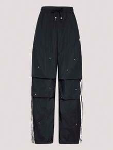 Adidas Originals Celana Panjang Olahraga Wanita P PANT Motif Garis Kontras Warna Tenun KS2865 - Hitam - View 3