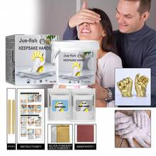 3D Hand Casting Kit, DIY Children's Day Keepsake, Mother's Day Gift, Valentine's Day Anniversary, Suitable For Couples And Families, DIY Plaster Casting Mold Set For Making Unforgettable Keepsakes (New And Old Styles Randomly Sent) - A - View 1