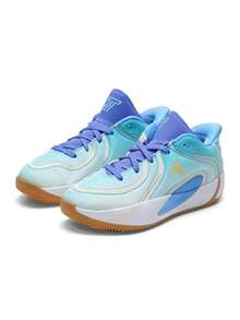 Nike 新款實戰訓練緩震場上比賽青少年運動大童籃球鞋 - 薄荷綠/藍色 - 查看 1