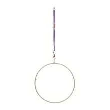 Aerial Hoop Kit Aerial Hoop Aerial Dance Circus Ring For Yoga Acrobatics Gymnastics - Silver - View 6