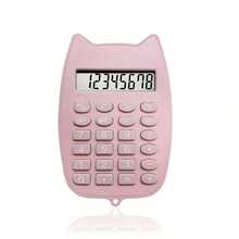 8-Digit Large Screen Cat Ear Mini Calculator, Equipped With Full Arithmetic Operations, Clear And Power On/Off Functions, Partitioned Independent Large Buttons With High Recognition, Compact And Easy To Store Body, Home Accounting, Classroom Exercises, Store Checkout Multi-Scenario Universal Calculation Tool - Battery Not Included - A - View 16