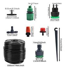 Kit Sistem Irigasi Tetes 15M/30M/50M, Sistem Irigasi Taman Hemat Air DIY, Kit Irigasi Tetes Otomatis untuk Halaman Rumput, Taman, dan Rumah Kaca - Bahan Plastik, Ulir Standar Universal, Cocok untuk Perawatan Halaman Rumput dan Taman, Kit Penyiraman Otomatis - A - View 2