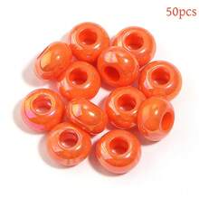 50Pcs Acrylic Colorful Abacus Beads Large Hole Wheel Beads Suitable For DIY Bracelets Keychains Necklaces Stationery Pens Holiday Decoration Abacus Beads Tassel Dreamcatcher Making Hanging Rope Beads - Multicolor - View 16