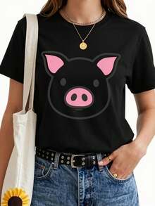 Women T-Shirts - 黑色 - 查看 2