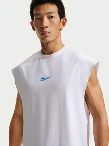 Nike Tank Top Olahraga Pria AS M NK DF SL TOP STREET IW1202-100 - Putih - View 3