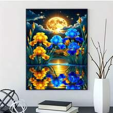 1PC DIY 5D Diamond Painting Kit Orchid Pattern - Round Full Diamond Art Mosaic Craft, Home Wall Decor, Unframed - No Frame - View 3