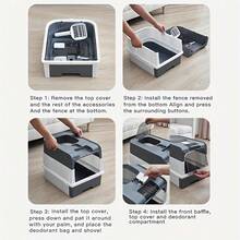 Hidden Cat Litter Box Leak Proof Upgraded Design, Enclosed Odor Control Furniture For Apartment Cat Litter Box, Space Saving Small Home Essentials For Indoor Cats,Cat Stuff,Cat Accesorries,Cat Supplies,Pet Supplies,Kitten Stuff - XL - 查看 8