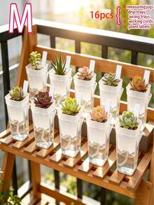Self-Watering Transparent Planter Set, Mini Indoor Flower Pot With Water Level Indicator 1pc/4pcs/2pcs - Self-watering Flower Pots - View 14