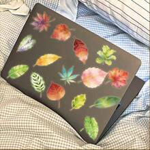 50Pcs Aesthetic Gold Stamping Artistic Leaves Stickers, Waterproof PET Cute Cartoon Art Stickers, Decorative Stickers For Planner Notebook Phone Case Skateboard Guitar Luggage Coffee Machine Gift Box Home Shelf Decor - A - View 5