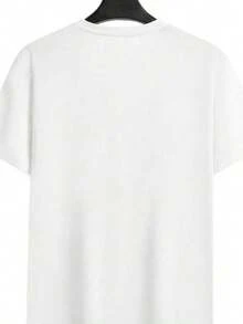 731 Mélange coton, T‑shirt homme, été, sport, maille micro‑extensible, imprimé, coupe régulière, vêtement micro‑extensible, brevet - Blanc - Voir 2