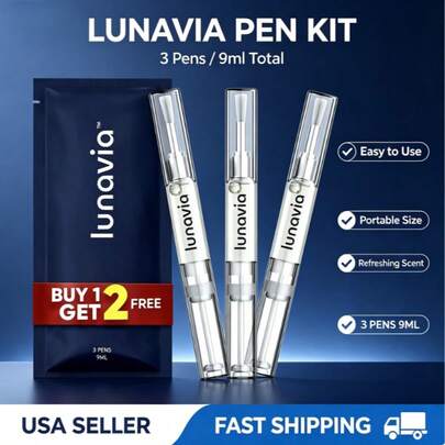 Lunavia 3‑Count Toenail & Foot Care Pen Set, Infused With 25% Undecylenic Acid, Helps Moisturize & Condition Dry Rough Toenail And Foot Skin, Compact Portable Daily Care For Home & Travel, Travel Must Haves, Value Pack