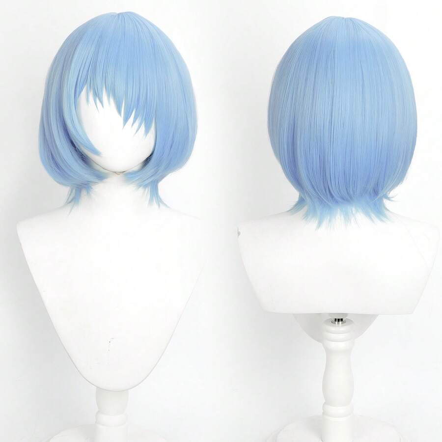 Wig Cosplay Yewell, 29 Inci, Poni Biru Langit, Seri Dream Daily, Hiasan Kepala Cosplay Jepang, Serbaguna untuk Roleplay Kartun & Anime, Cocok untuk Pesta Pribadi, Cosplay Sehari-hari, Halloween, Sakamoto Daily - Baby Blue - View 1