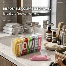 14pcs 100% Cotton Compressed Towels - Ultra Soft, Hand Wash, Modern Rectangular, Disposable Travel And Home Face Towel Set - Multicolor - View 8