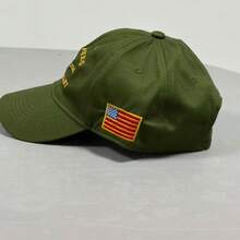 Boné de Beisebol Patriótico 100% Algodão Verde Exército 250th Aniversário dos EUA, Bordado Águia Careca & Bandeira, Boné Ajustável de Pai, Estilo Militar Vintage, Boné Casual Unissex para Sol, Edição do Dia da Independência - Boné de beisebol - Visão 3