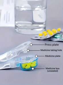5pcs Separator, Suitable For Multi-Function Portable Pill Dispenser, Medication Contamination Prevention, Pill Dispenser, Medication Separation, Storage, Non-Contact Medication Intake, Most Suitable For Travel, Vacation, Cruise - Conventional - View 4