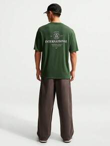 Nike Men's AS U NSW SS M90 Short Sleeve T-Shirt Knit Collarless Short TIX4987-323 - Green - View 5