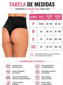 Kit 2 Calcinha Modeladora Fio Duplo Cós Alto Cintura Alta Seca Barriga em Vestido Lingerie Conforto Moda Intima Premium - Bege - Visão 3