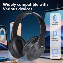 Gerripuer Wireless Bluetooth Headset Outdoor Sports Gaming Wireless Headphones With Mic Bluetooth Earphones For Home Office Cellphone PC For Phone / Computer / Tablet Low Latency Heavy Bass HIFI Stereo New Type-C Card Slot Retractable Foldable Portable Storage Holiday Gift Present Over-Ear Bluetooth Headphones Black/Beige - View 7