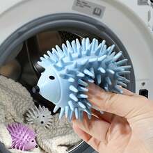 2pcs Reusable Hedgehog Laundry Balls, Cute Anti-Tangle Anti-Wrinkle Washing Machine Dryer Plastic Auxiliary Balls, Soft Fabric Care, Laundry Accessories, Fun Design, Durable Plastic, Textured Surface - Multicolor - View 8